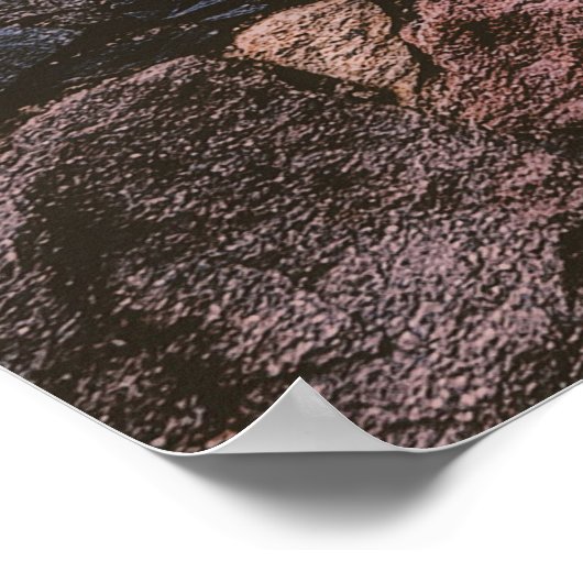 Bruine rotswand poster (Hoek)