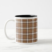 bruine royal Stewart tartan Tweekleurige Koffiemok (Links)