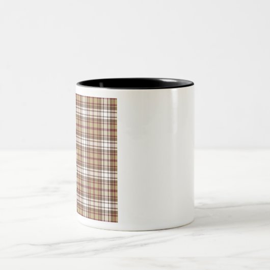 bruine royal Stewart tartan Tweekleurige Koffiemok (Center)