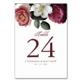 Bruine Roze Bloemrozen Botanische Bruiloft Kaart (Achterkant)