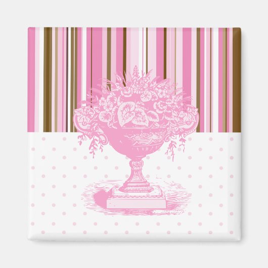 Bruine & Roze Chique Magneet (Voorkant)