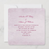 bruine roze daisy bruiloft bouquet kaart (Achterkant)