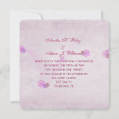 bruine roze daisy bruiloft bouquet kaart (Achterkant)