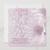 bruine roze daisy bruiloft bouquet kaart (Voorkant)