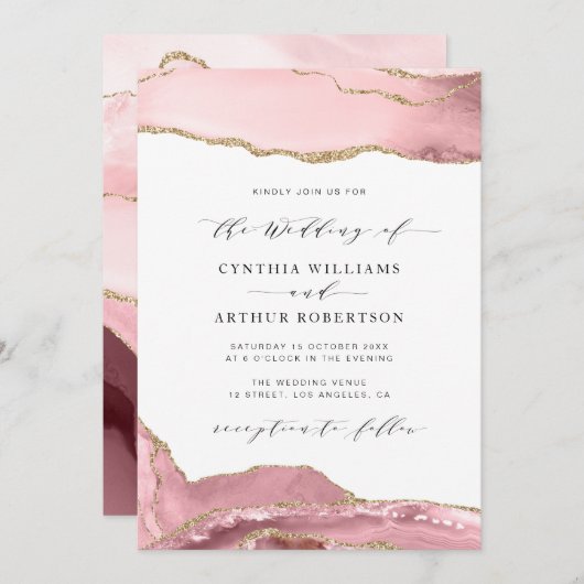 bruine roze en goudbruine bruinkool kaart (Voorkant / Achterkant)