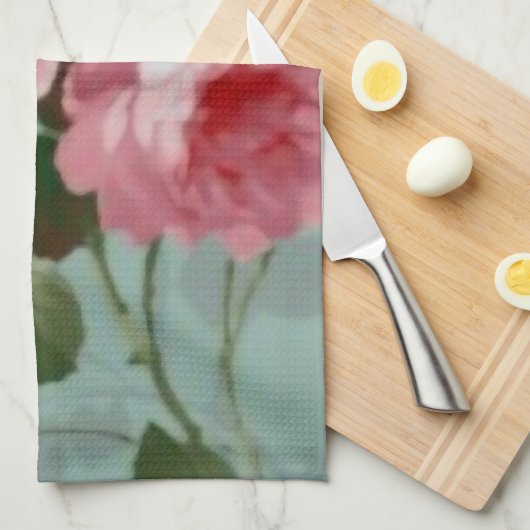  bruine roze rozen theedoek (Quarter Fold)