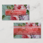  bruine roze rozen visitekaartje (Voorkant / Achterkant)