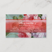 bruine roze rozen visitekaartje (Achterkant)