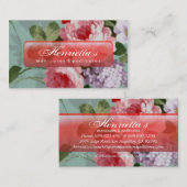 bruine roze rozen visitekaartje (Voorkant / Achterkant)