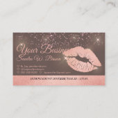 Bruine roze stompen make-up loyaliteit lippen visitekaartje (Achterkant)