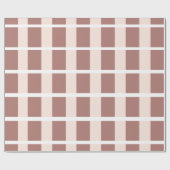 Bruine Roze Strepen Patroon Cadeaupapier (Vlak)