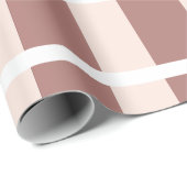 Bruine Roze Strepen Patroon Cadeaupapier (Rol Hoek)