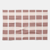 Bruine roze strepen theedoek (Horizontaal)