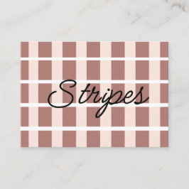 Bruine roze strepen visitekaartje