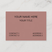 Bruine roze strepen visitekaartje (Achterkant)