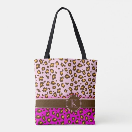 Bruine roze zwart-wit papieren zakdoekje tote bag (Achterkant)