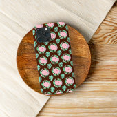 Bruine  Rozen, monstera en vetopatroon Case-Mate iPhone Case