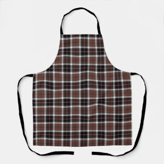 Bruine ruit all-over print schort