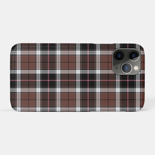 Bruine ruit Case-Mate iPhone case (Achterkant (horizontaal))