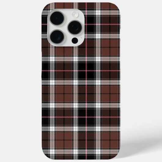 Bruine ruit Case-Mate iPhone case (Achterkant)