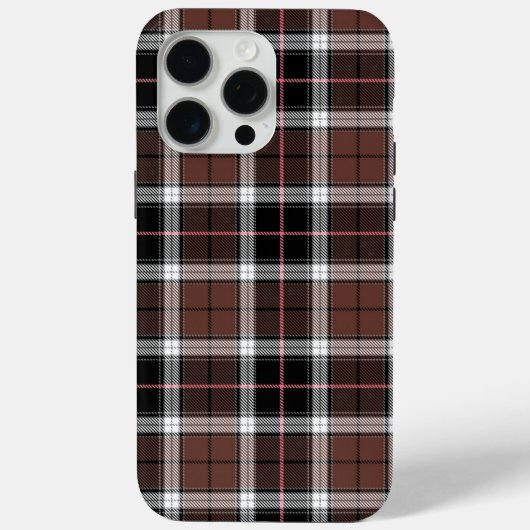 Bruine ruit Case-Mate iPhone case (Achterkant)