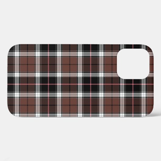 Bruine ruit Case-Mate iPhone case (Achterkant (horizontaal))