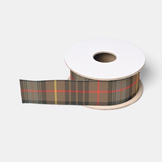 Bruine ruit grosgrain lint (Spoel)
