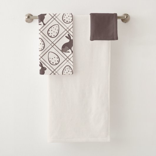 Bruine ruit Pasen Bad Handdoek (Insitu)