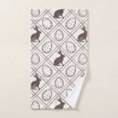 Bruine ruit Pasen Bad Handdoek (Handdoek)