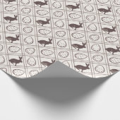 Bruine ruit Pasen Cadeaupapier (Hoek)