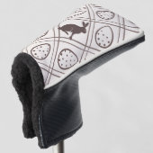 Bruine ruit Pasen Golfheadcover (3/4 voorkant)