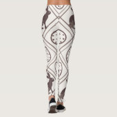 Bruine ruit Pasen Leggings (Achterkant)