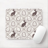 Bruine ruit Pasen Muismat (Met muis)