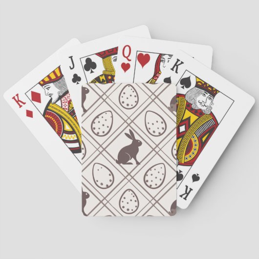 Bruine ruit Pasen Pokerkaarten (Achterkant)