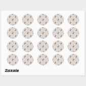 Bruine ruit Pasen Ronde Sticker (Vel)