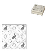 Bruine ruit Pasen   Rubberstempel (Gestempeld)