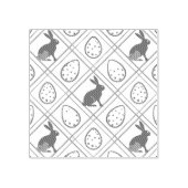 Bruine ruit Pasen   Rubberstempel (Afrduk)