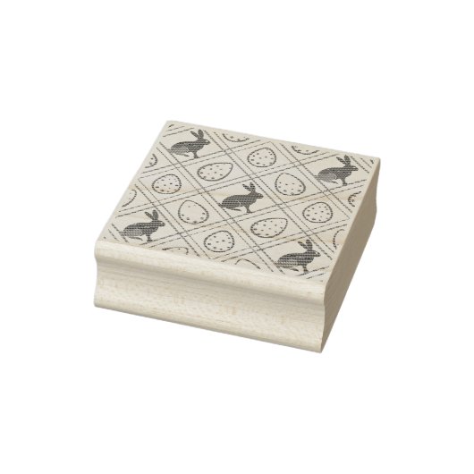 Bruine ruit Pasen   Rubberstempel (Stempel)