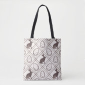 Bruine ruit Pasen Tote Bag (Voorkant)