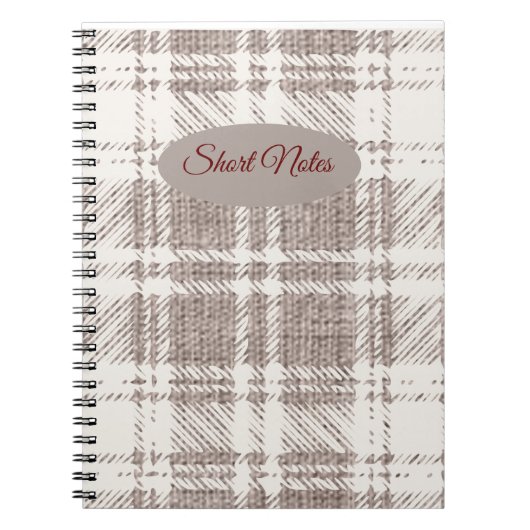 Bruine ruitjes: korte notities notitieboek (Voorkant)