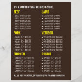 Bruine Rundvee, Boer & Slager Reclamefolder Flyer (Achterkant)