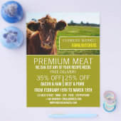 Bruine Rundvee, Boer & Slager Reclamefolder Flyer (Enkel)