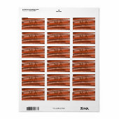 Bruine rustieke boho voeg naam letter jaar datum t etiket (Full Sheet)