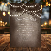 Bruine Rustieke Boom Kerstverlichting Save The Dat Date