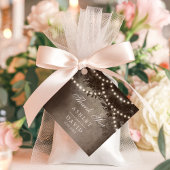 Bruine rustieke boom luifel lichten Woodland bruil Bedankjes Labels