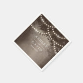 Bruine rustieke boom string lichten Woodland bruil Servet (Hoek)