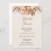 Bruine rustieke bruids douche uitnodiging (Voorkant / Achterkant)