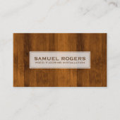 Bruine rustieke houten textuur visitekaartje (Voorkant)