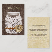 Bruine rustieke metselaarpot wenskaarten informatiekaartje (Voorkant / Achterkant)