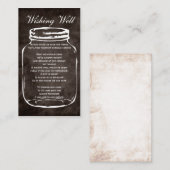 Bruine rustieke metselaarpot wenskaarten informatiekaartje (Voorkant / Achterkant)